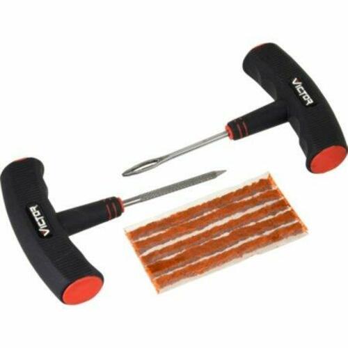 Victor Tubeless Tire Repair 7 piece Kit T Handle Rasp & Insert Tools ...