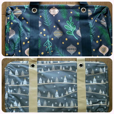 NEW Thirty One MEDIUM Utility Tote Christmas Holiday Ornaments or Snowy Slopes