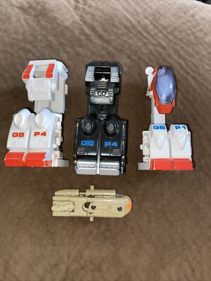 1985 GoBots Go Bots Black Power Suits 3 Piece Lot Tonka Bandai Helicopter White