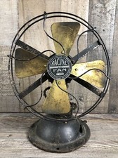 Vintage Antique Racine Electric Company Brass Metal Desk Fan Model 33 Type 83