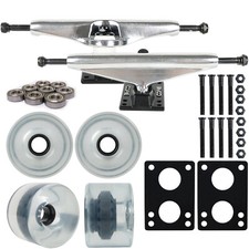 Longboard Package Core 7.0 Silver Trucks 70mm Clear Wheels