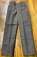 CIVIL WAR CS CSA CONFEDERATE BROWN  JEAN WOOL FIELD TROUSERS PANTS-LARGE 36 WST