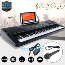 61-Key Electronic Keyboard Portable Digital Music Piano with Mic and Stand