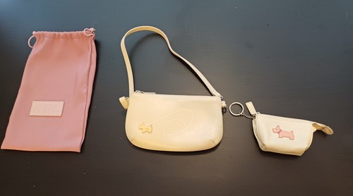 Radley Small Zip Purse and Wallet Beige with Cloth Dust Bag