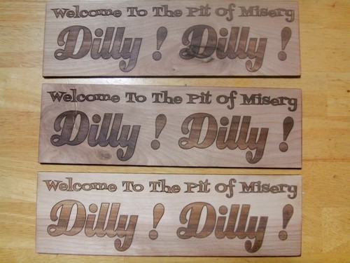 Welcome To The Pit of Misery Dilly Dilly Wood Sign - Man Cave Bar decal ...