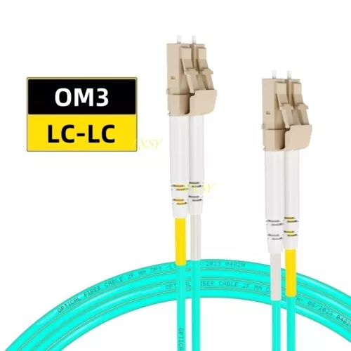 5Pcs 1m 2m 3m 5m 8m 10m 15m LC/UPC to LC/UPC Duplex OM3 Fiber Optical Patch Cord
