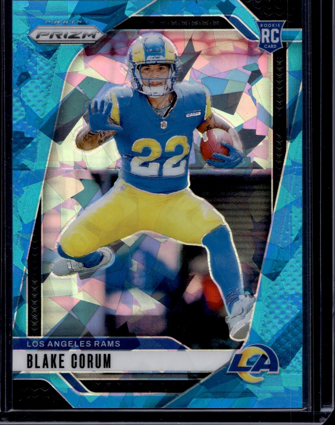 2024 Panini Prizm Football Blake Corum #308 RC Rookie Blue Ice /99