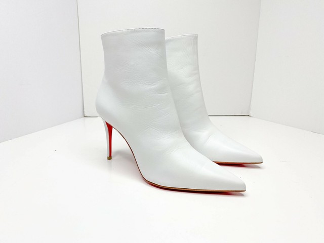 white louboutin booties