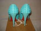 100% AUTH NEW WOMEN LOUBOUTIN VENDOME SPIKES 120 AQUAMARINE PUMPS/HEEL US 7.5 — photo 7