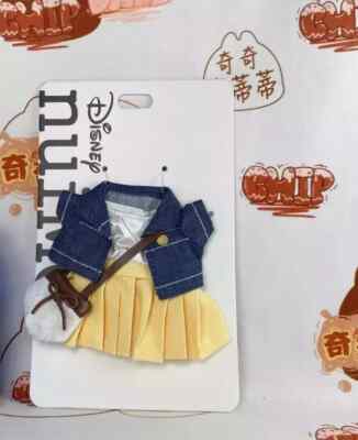Authentic Disney nuimos plush doll costume outfits yellow skirt denim dress Hot