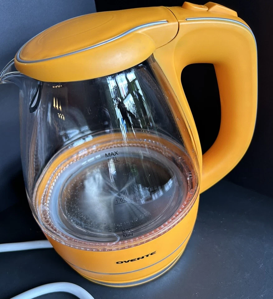 Hervidor eléctrico de vidrio OVENTE caldera de agua caliente 1,5 litros Foto 3 de 4