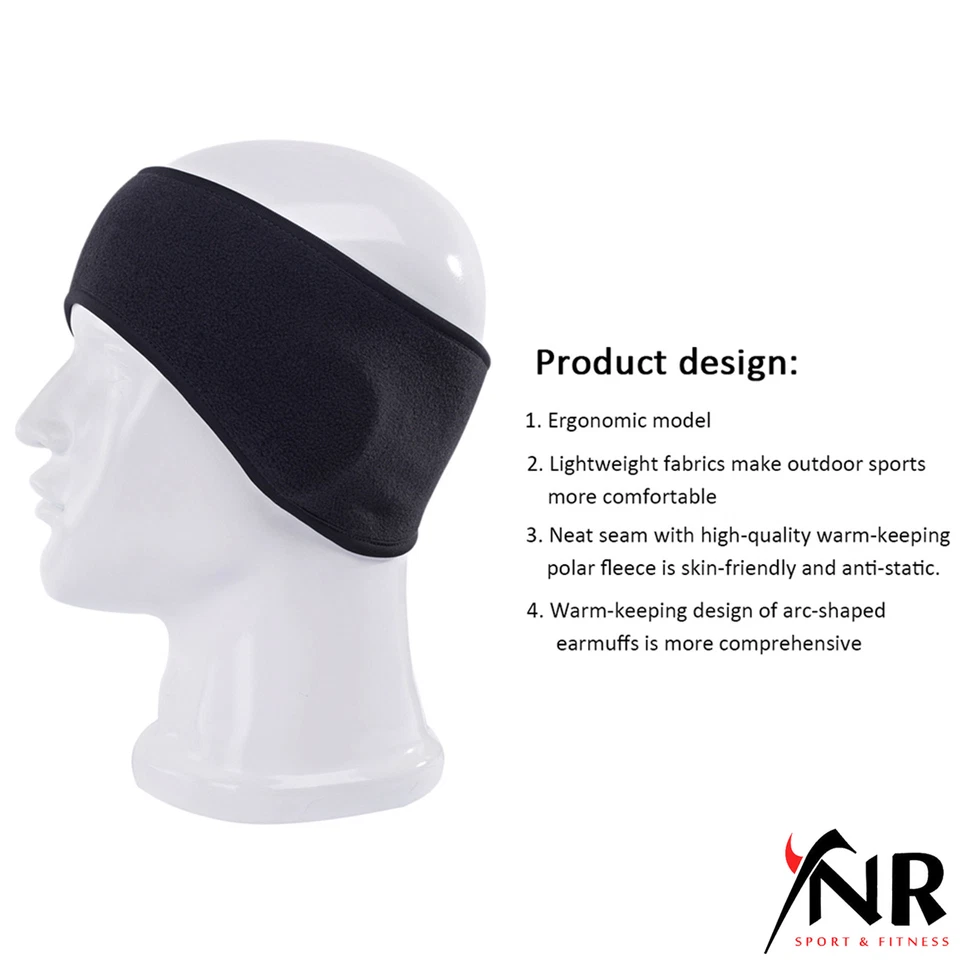 Diadema de ciclismo calentador de orejas térmico a prueba de viento banda para correr talla única Foto 2 de 4