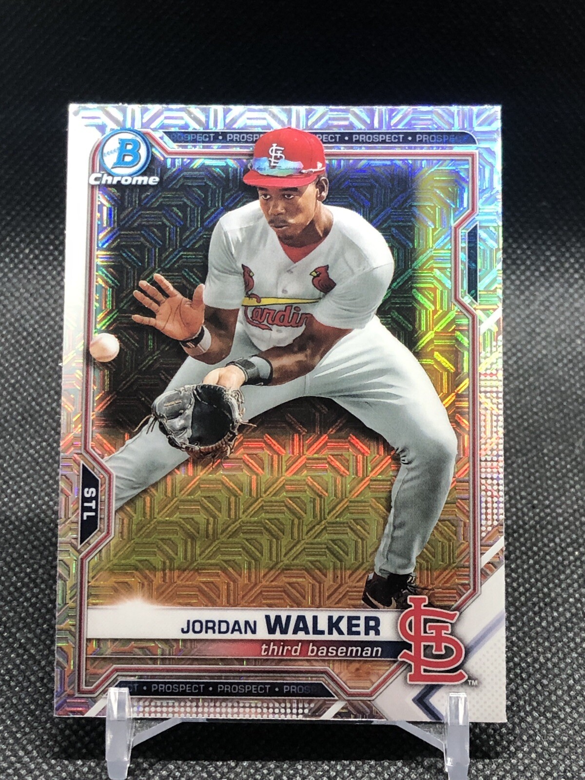 2021 Bowman Chrome Mega Box JORDAN WALKER Mojo Refractor #BCP-236 Cardinals