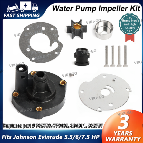 WATER PUMP IMPELLER KIT FOR SUZUKI OUTBOARD 4 5 6 HP 4STROKE DF4 DF5 DF6 '03-'17