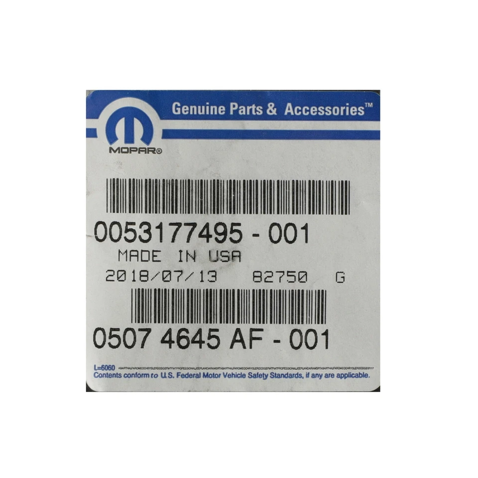 07-17 JEEP BRÚJULA MONTADA EN PUERTA DELANTERA TIRA METEOROLÓGICA OEM NUEVO MOPAR 5074645AF Foto 3 de 3