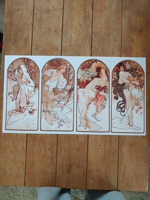 The Seasons (1897) Alphonse Mucha Art Nouveau Poster
