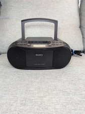 Sony Boombox CFD-S70 CD Cassette Player Radio Stereo Black Tested  Working
