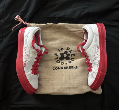 Golf Wang Converse One Star Golf le Fleur Low Top Lace Up Sneaker White/Red