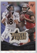 2015 Rookies & Stars Embroidered Peyton Manning Jameis Winston Patch HOF 7eo