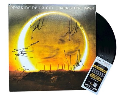 BREAKING BENJAMIN DARK BEFORE DAWN VINYL LP RECORD JSA COA autograph RARE