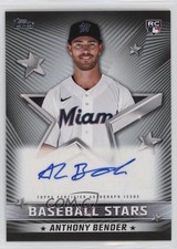 2022 Topps Series 1 Baseball Stars Black /199 Anthony Bender #BSA-ABE Auto 11eh