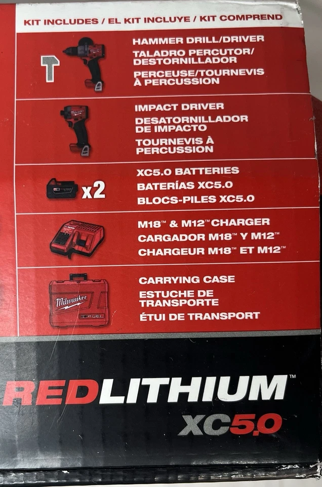 Milwaukee M18 FUEL 18V 2-Tool Combo Kit 3697-22 Hammer Drill / Impact Driver NEW - Image 4 of 4