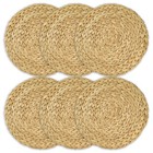 Tischset rund geflochten aus Wasserhyazinthe abwaschbar 12er Set 30 cm / 2. Wahl