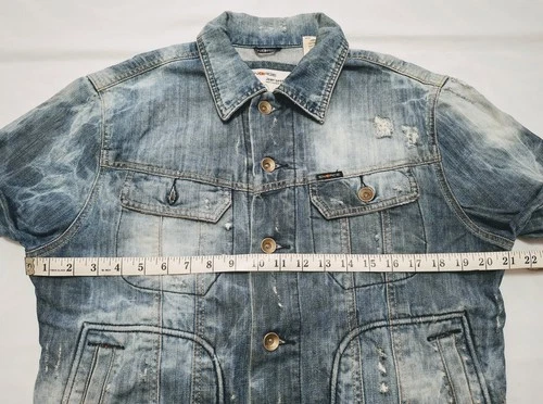Bon Jovi, Energie Patched Battle Denim Mens Jacket Size M image 21