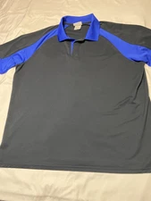 Wearguard Black and Blue Polo Style Short Sleeve Shirt XL Regular Fit