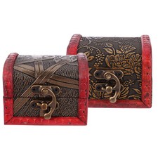 2 Pcs Box for Jewelry Vintage Decorative Storage Containers with Lids Boxes