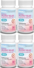 4 Pk Allergy Relief Fexofenadin HCl 180mg 24-Hr Antihistamine Non-Drowsy 30 3/27