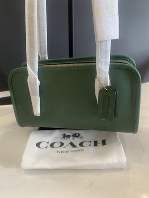 COACH オリーブグリーン スリングバッグ NEW Coach Swing Zip Bag Glovetanned Leather, Brass Hunter Green | eBay