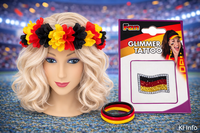 Deutschland Fan Set- 3 Teile FußBall Em Wm Germany Fanmeile Fanartikel
