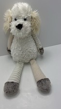 Aurora Purely Luxe Soft Long Leg Sheep Dog Plush Stuffed Animal White Tan 17"
