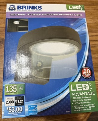 Brink's LED Dusk to Dawn Motion-Activated Security Light