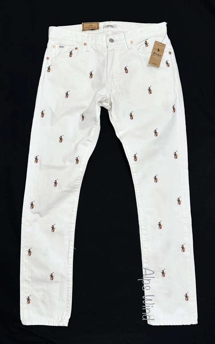Polo Ralph Lauren Mid (10-12 in) Rise White Jeans for Men for sale