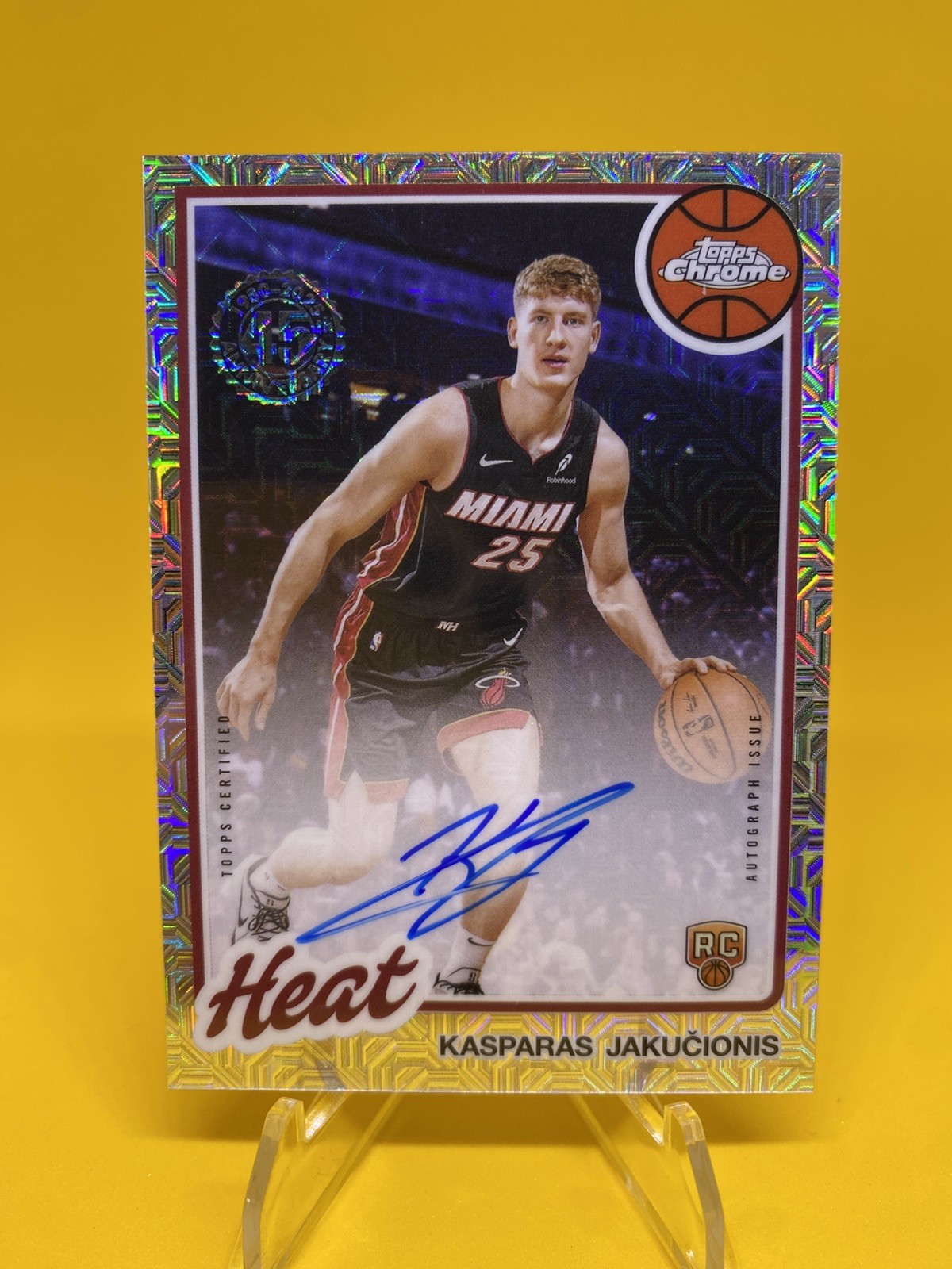 Kasparas Jakucionis 2025-26 Topps Chrome Mojo 1980-81 45th Auto #80CR2-KJ RC