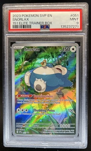 2023 Pokemon SV Black Star Promos Snorlax #051 PSA 9
