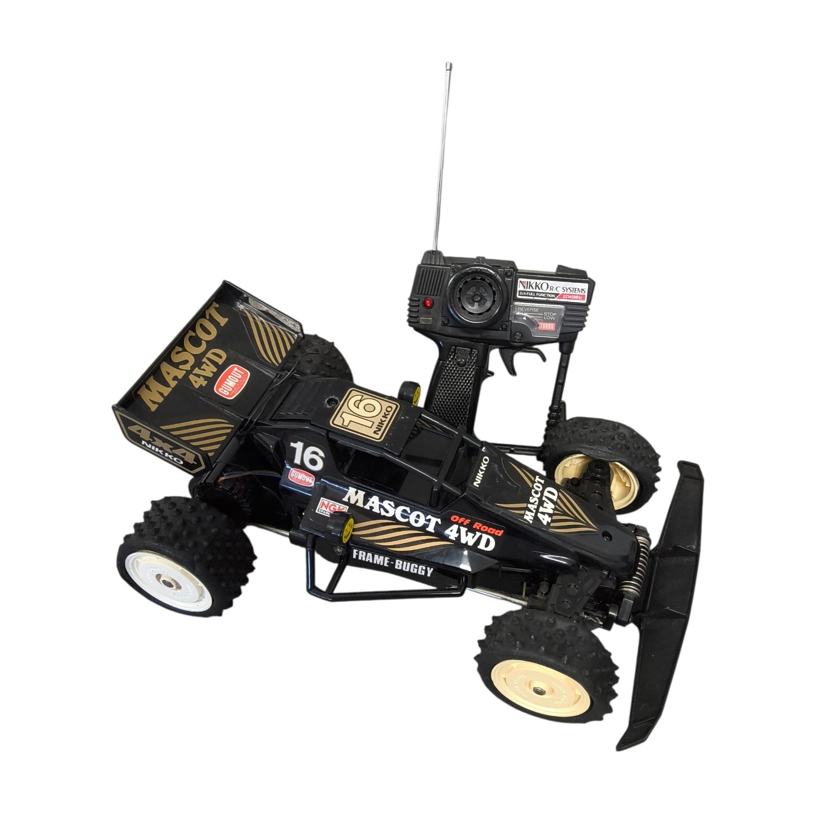 80's Vintage NIKKO MASCOT 4WD Black RC Remote Control Frame 