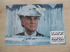Loriot Autogramm signed A4 Kinoaushangbild Lobbycard "Pappa Ante Portas"