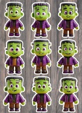 Cute Frankenstein Monster Vinyl Stickers Set Scrapbooking Laptop Waterbottle