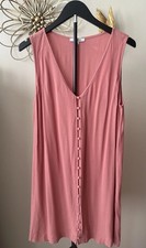 NWT Madewell Women's Button Front Sleeveless Boho Mini Dress M Autumn Berry