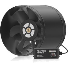 200mm Rohrventilator 1060m&sup3;/h Regelbar, Abluftventilator, Rohrl&uuml;fter mit -Ste...