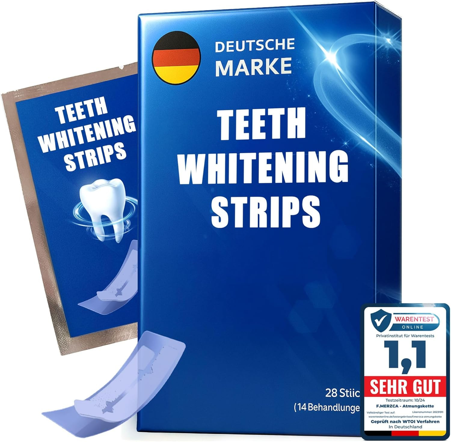 HELDBACH Premium Whitening Strips schmerzfreie Zahnaufhellung Peroxidfrei 28 St 3090₽