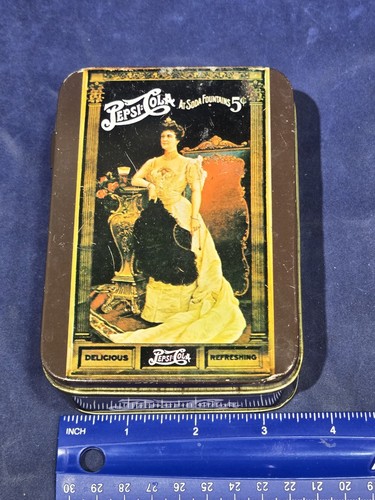 Vintage PepsiCola viktorianische Dame Werbung Dose Sammlerstück an Soda Brunnen A2653 - Bild 7 von 12