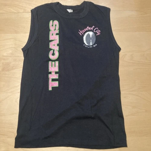 Vintage The Cars Sleeveless Concert T Shirt Heartbeat City T 1980s vintage concert t-shirt, vintage, single stitch, B+ condition