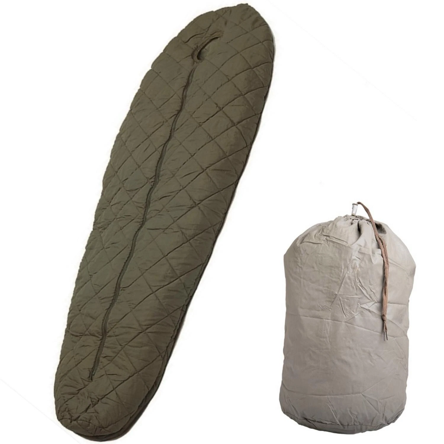 Original Cotton Sleeping Bag - Mummy Sleeping Bag up to -10°C, Camping & Outdoor