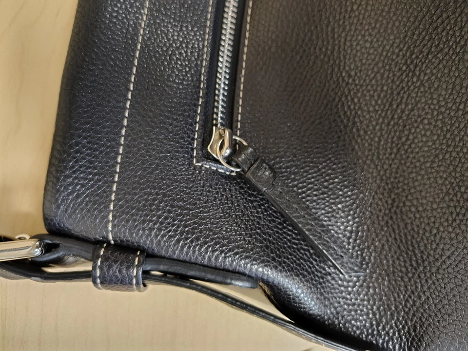 De Colección Coach K1176 F15064 Cuero Guijarro Negro Grande Cartera Hobo Bolso de Hombro!! Foto 3 de 4