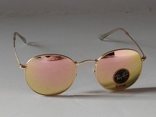 Sunglasses Ray-Ban RB3447 Pink Mirror lens Gold Frame Unisex