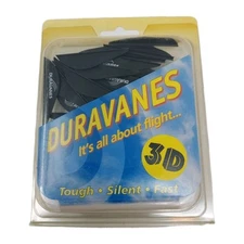 Duravane 3-D 1.8" Arrow Vanes: Black: 50 Pack: Norway Industries